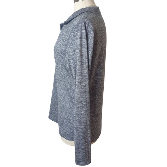 Nike Womens Pullover 1/4 Zip L Gray Element Dri-Fit Running Thumb Holes Sports - Picture 2 of 6
